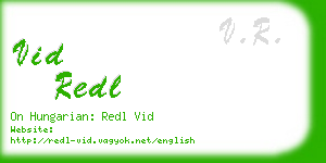 vid redl business card